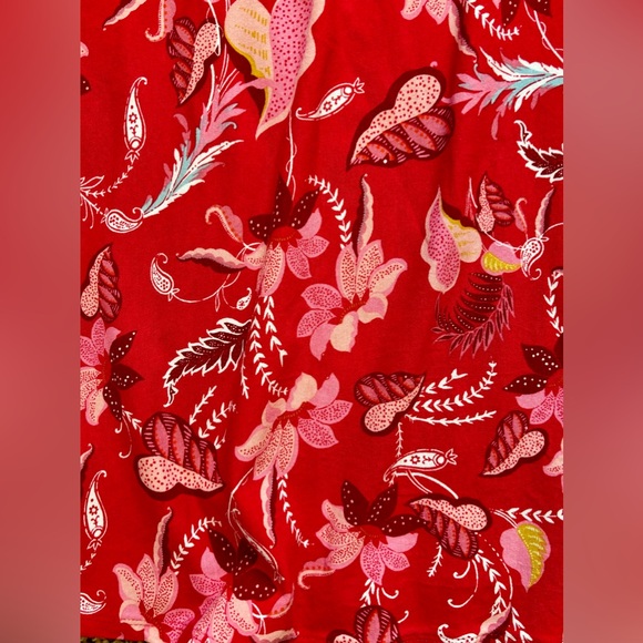 LOFT Red Floral Print Halter Sundress Size XL - Picture 3 of 4